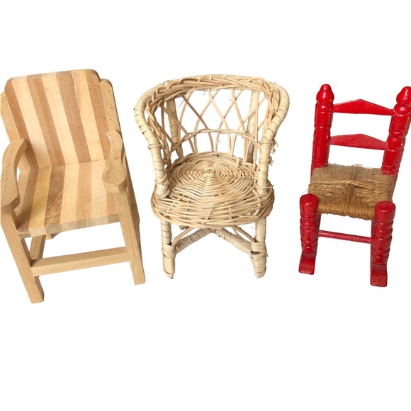 Doll Chairs wicker chair Vintage from 1980s - Picture 2 of 12